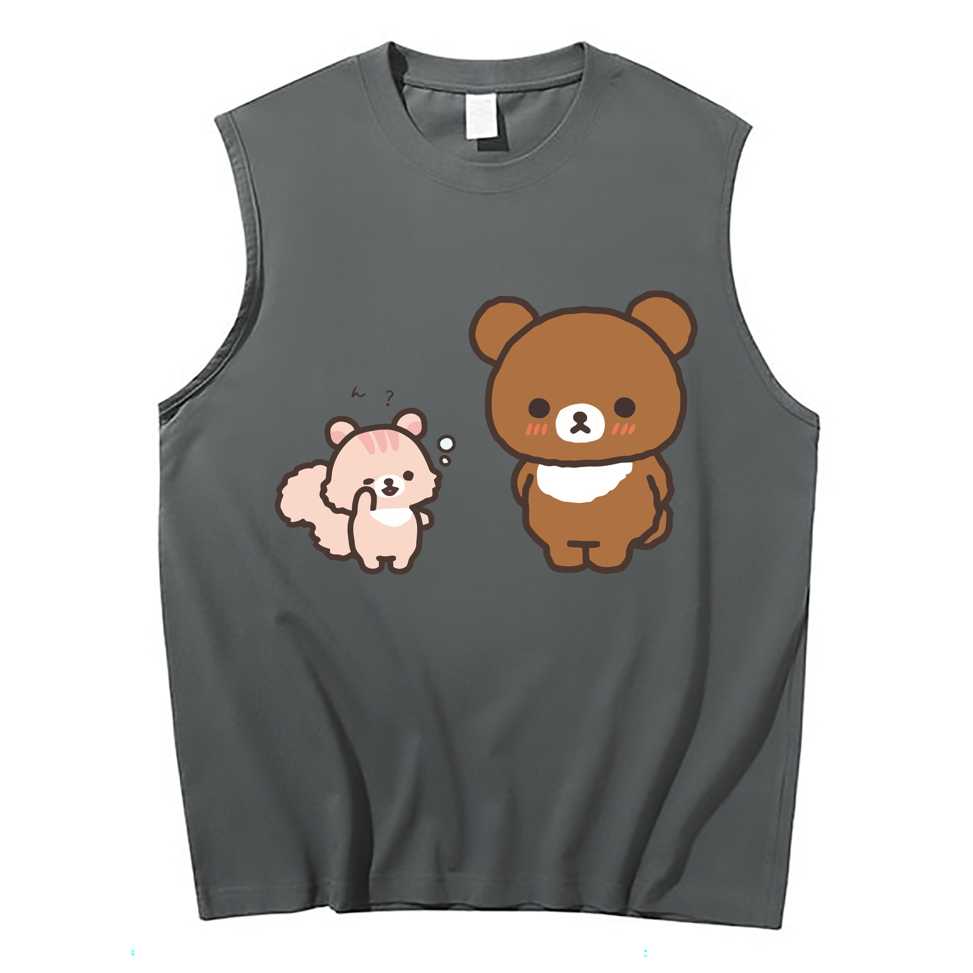 （画像用） リラックマ リラックマ キイロイトリ Rilakkuma Korilakkuma Kiiroitori コットン100％タンクトップ（フロントプリント）